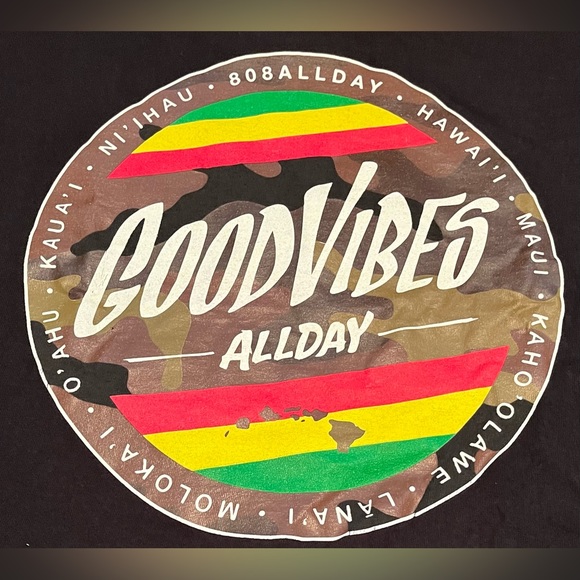 808 All Day Logo Good Vibes T-Shirt Adult Size Large - Picture 6 of 9